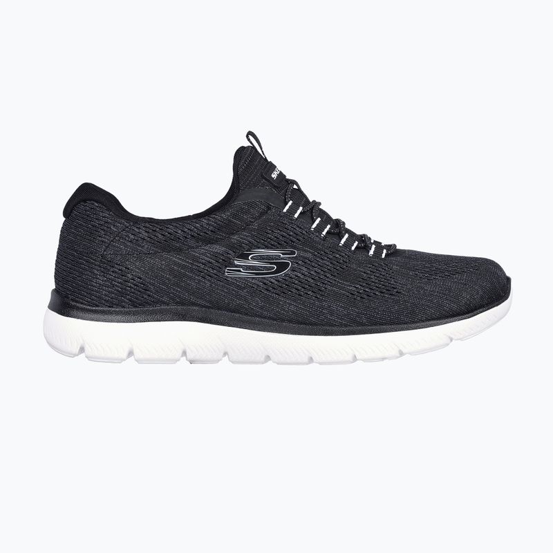 Női SKECHERS Summits Fun Flare fekete/fehér cipők 9