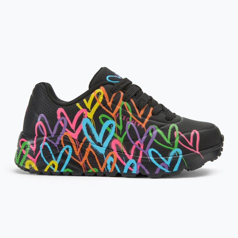 Gyerekcipő SKECHERS JGoldcrown Uno Lite Spread The Love black/multicolor 2