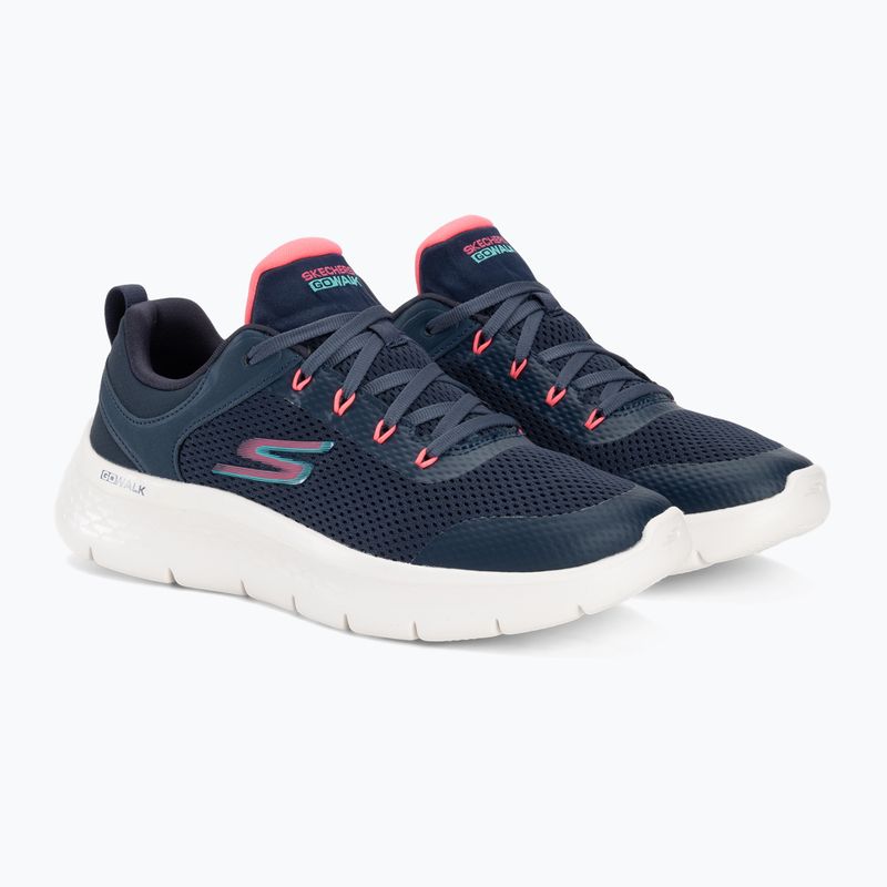 Női SKECHERS Go Walk Flex Caley navy/fehér/korall cipő 5