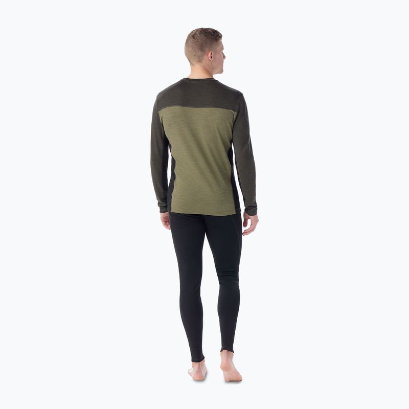 Férfi termoaktív pulóver Smartwool Classic Thermal Merino Base Layer Colorblock Crew Boxed moss 2