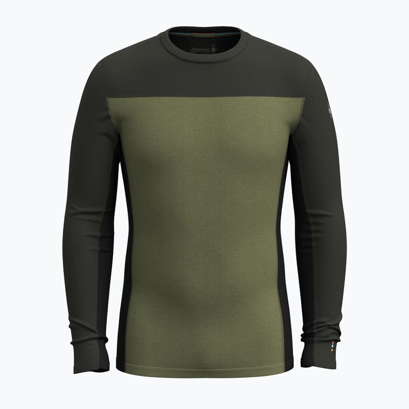 Férfi termoaktív pulóver Smartwool Classic Thermal Merino Base Layer Colorblock Crew Boxed moss 3