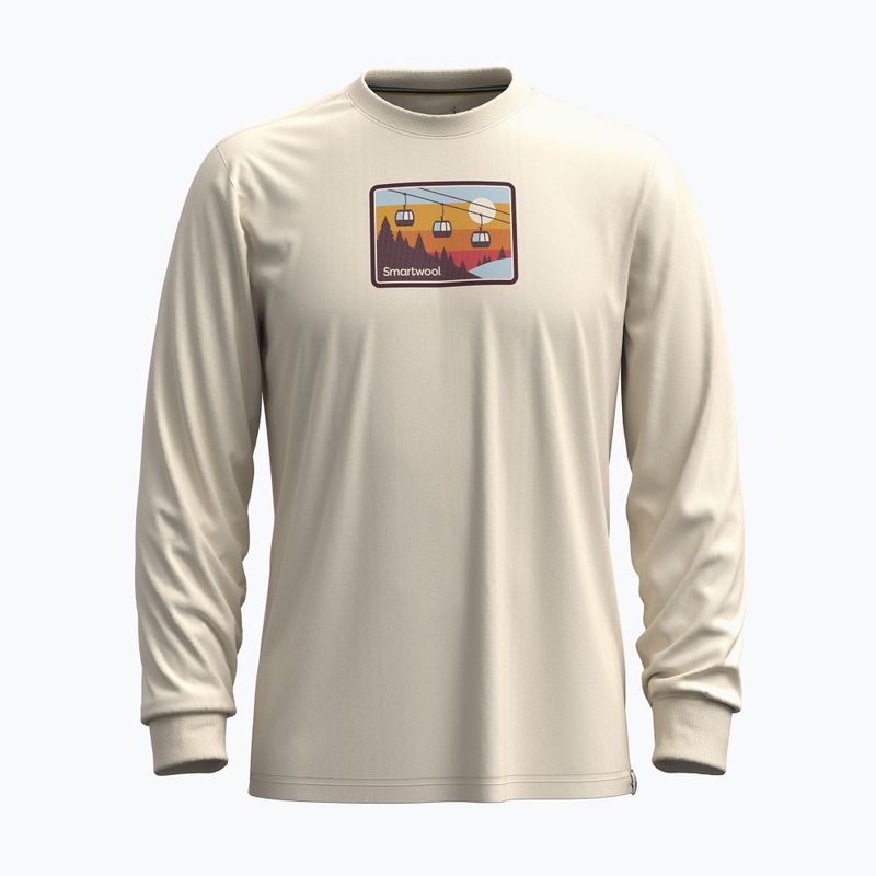 Férfi hosszú ujjú felső Smartwool Gondola Ride Graphic almond