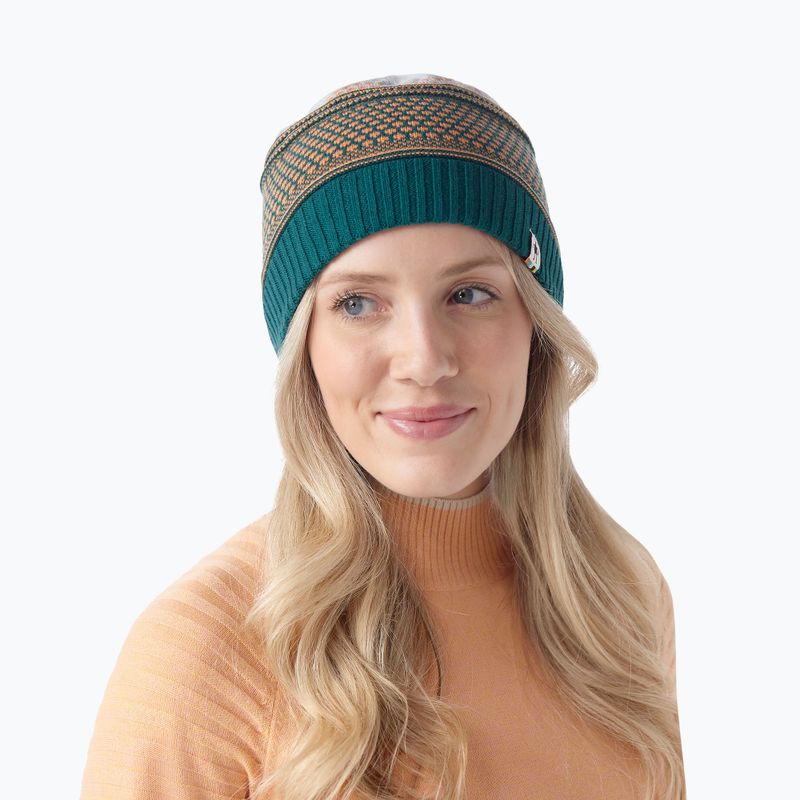 Téli sapka Smartwool Popcorn Cable Reversible emerald green 2