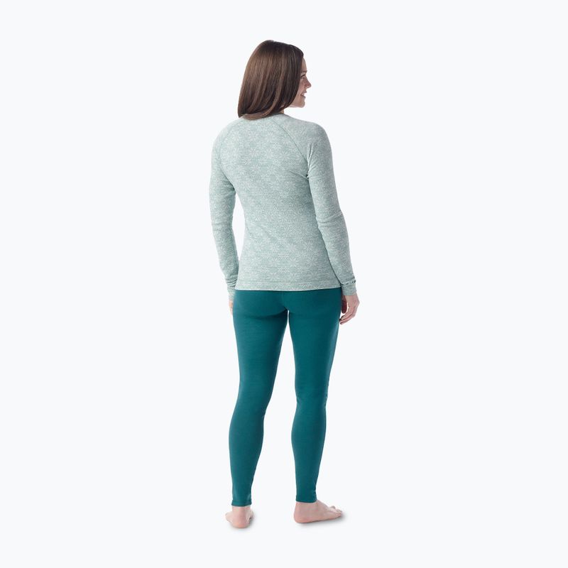 Női termoaktív pulóver Smartwool Merino 250 Baselayer Crew Boxed arctic green digi snow 2