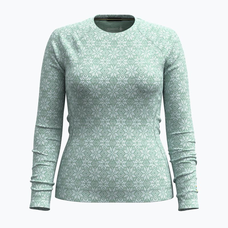 Női termoaktív pulóver Smartwool Merino 250 Baselayer Crew Boxed arctic green digi snow 3