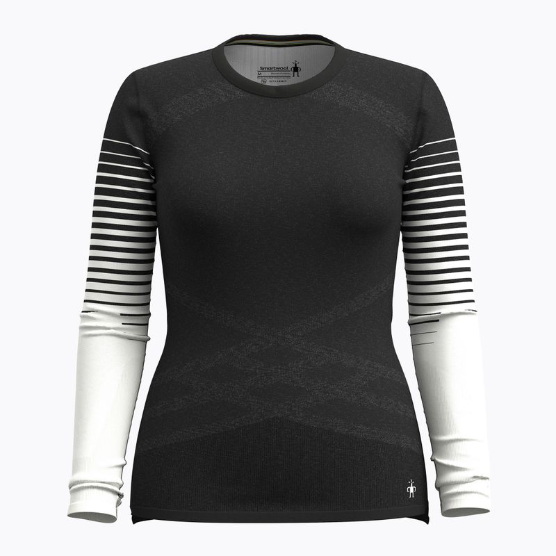 Női termoaktív felső Smartwool Intraknit Thermal Merino Base Layer Pattern Crew fekete 3