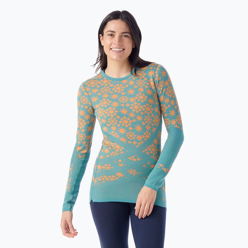 Női termoaktív pulóver Smartwool Intraknit Thermal Merino Base Layer Pattern Crew cascade