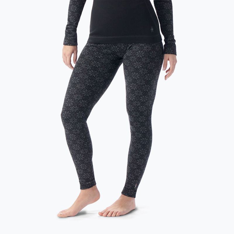 Női termónadrág Smartwool Classic Thermal Merino Base Layer Bottom Boxed fekete digi snow fekete digi snow