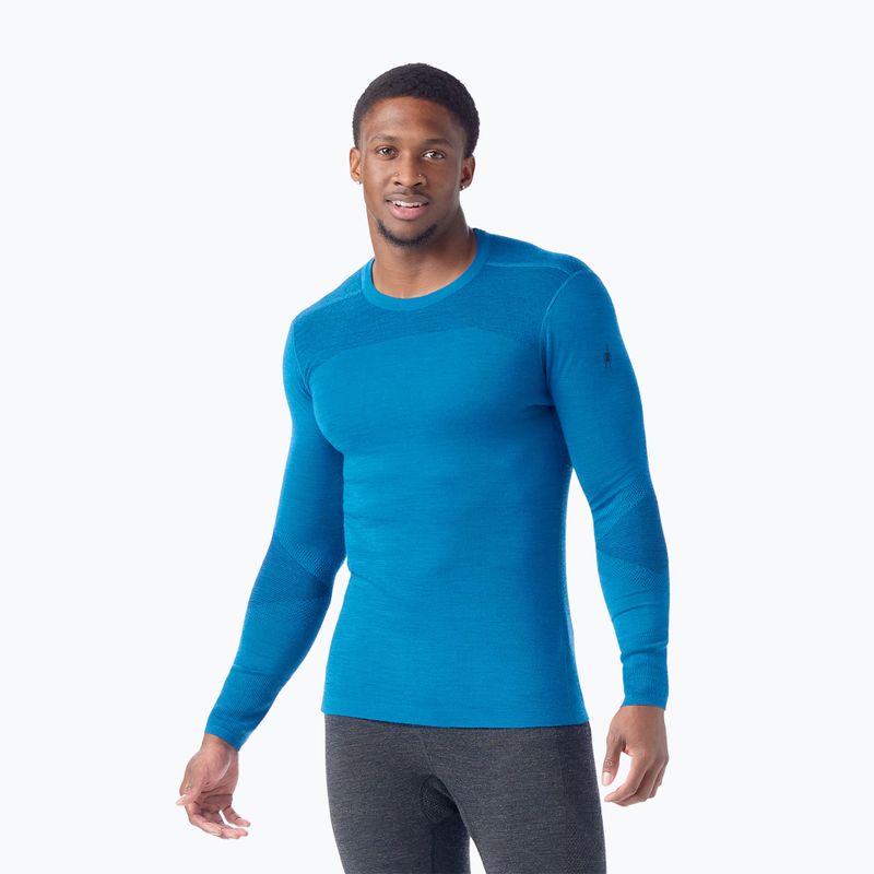 Férfi termoaktív pulóver Smartwool Intraknit Thermal Merino Base Layer Crew nival blue/navy