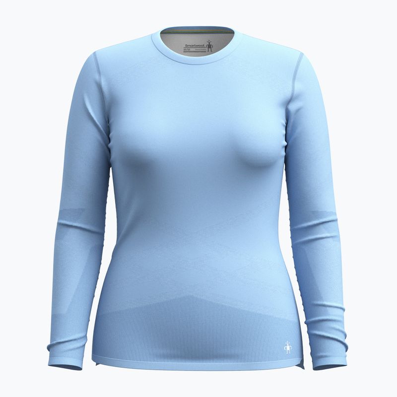 Női termoaktív pulóver Smartwool Intraknit Thermal Merino Baselayer Crew serene blue/white 3