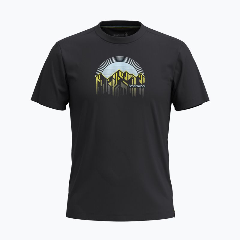 Férfi póló Smartwool Dusk to Dawn Graphic Short Sleeve black
