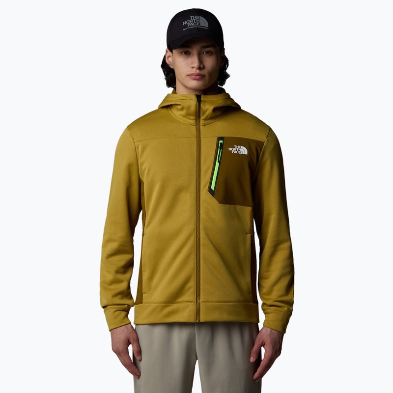 Férfi The North Face Mountain Athletics Full Zip Fleece pulóver borostyánzöld/ mohazöld