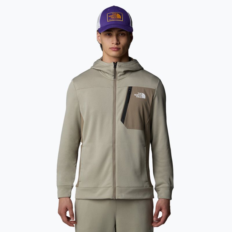 Férfi The North Face Mountain Athletics Full Zip Fleece pulóver agyag szürke/ barlang szürke