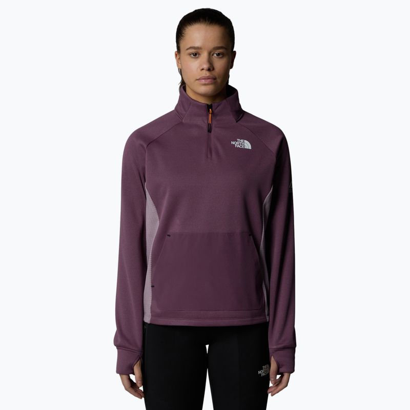 Női The North Face Mountain Athletics Fleece 1/4 Zip éjjeli lila/lila kréta melegítőfelső