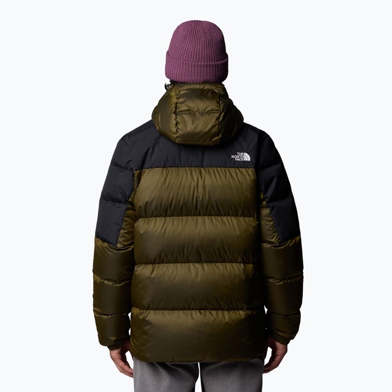 Férfi pehelypaplan The North Face Diablo Down 2.0 Hoodie moha zöld/fekete heathe 2