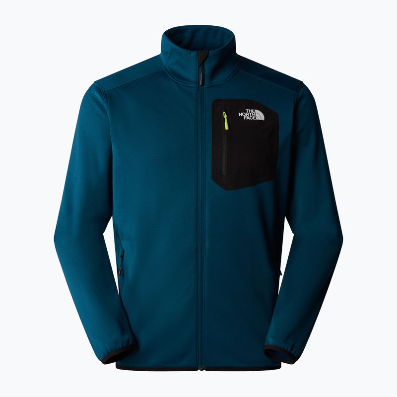 Férfi The North Face Crest FZ midnight petrol/fekete pulóver 5