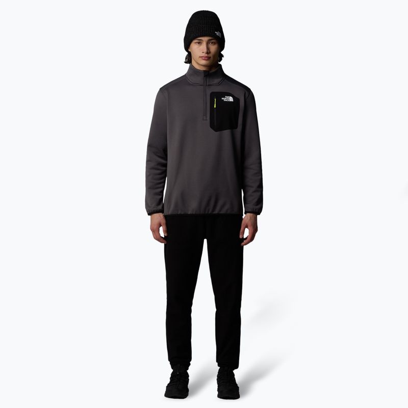 Férfi The North Face Crest 1/4 Zip pulóver antracit szürke/ fekete 2