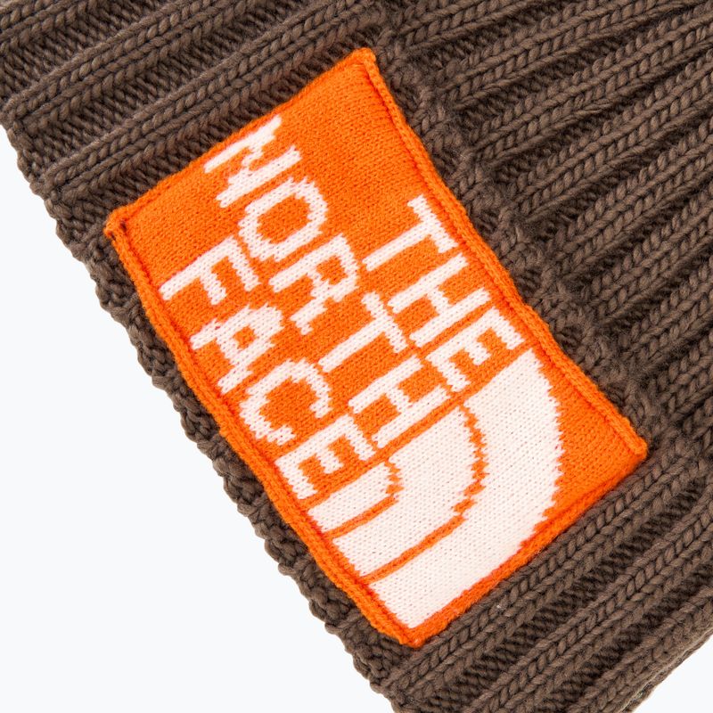 Férfi téli sapka The North Face Heritage Ski Tuke füstös barna/narancssárga 3