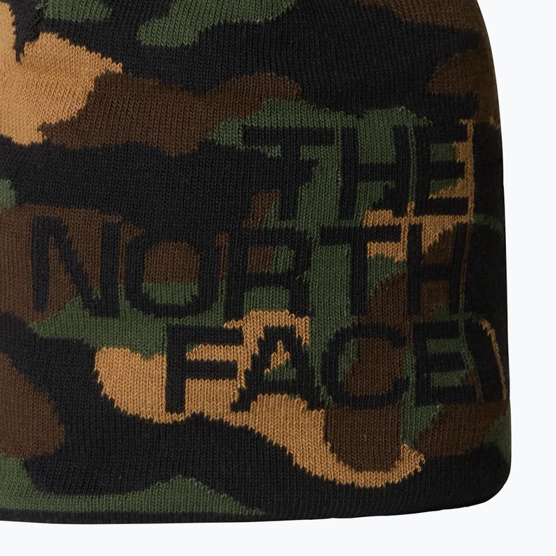 Férfi téli sapka The North Face Reversible Highline fekete terepszínű nyomtatással 3