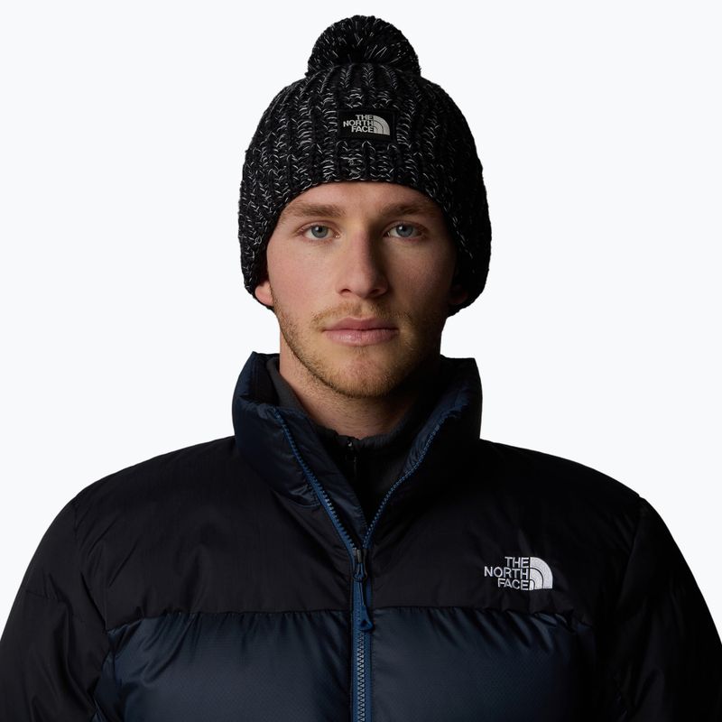 Férfi téli sapka The North Face Cozy Chunky Cabin fekete/fehér dune 3