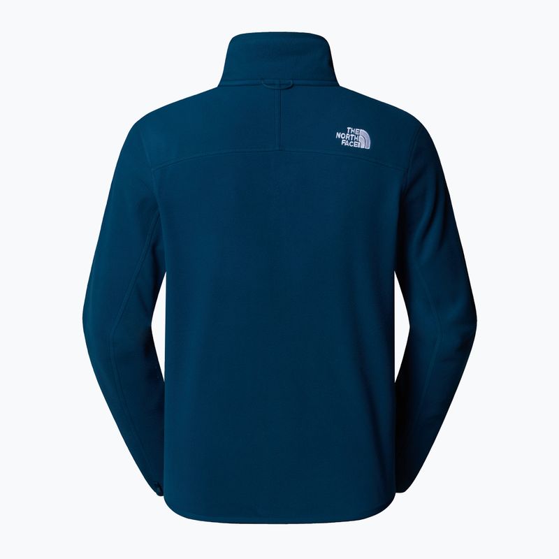 Férfi The North Face 100 Glacier Full Zip pulóver éjfekete benzin 2