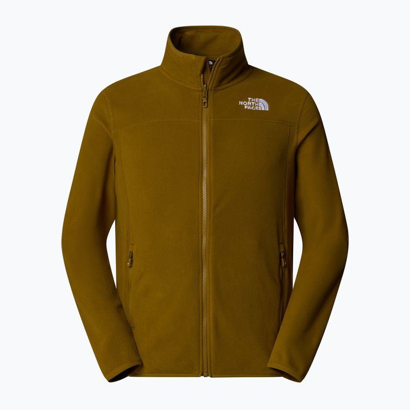 Férfi The North Face 100 Glacier Full Zip pulóver moha zöld