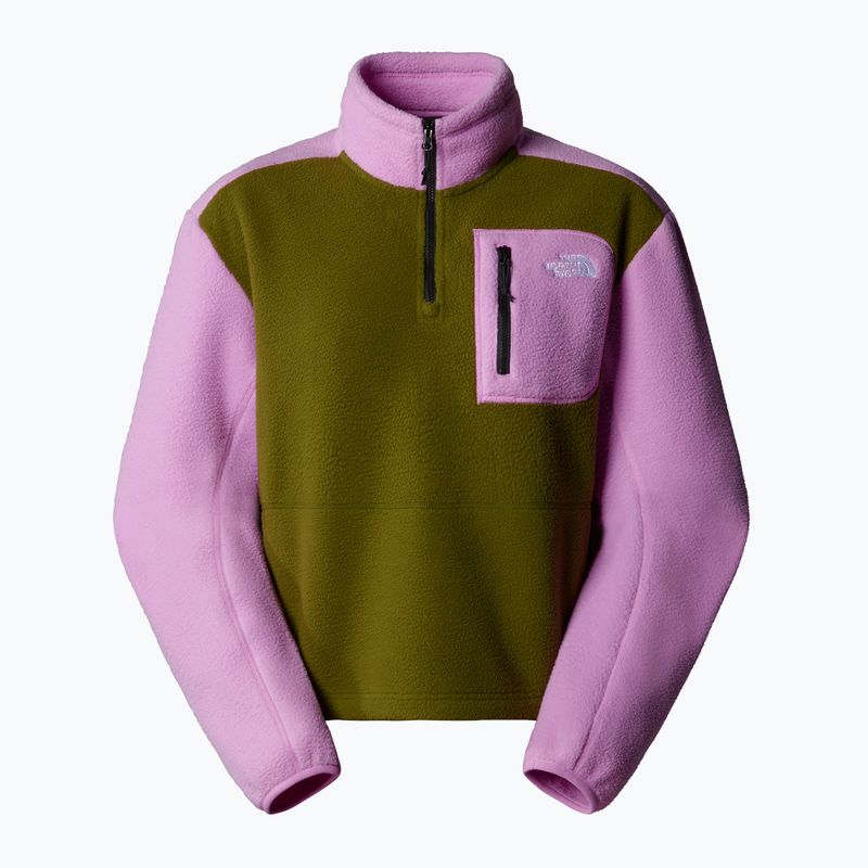 Női pulóver The North Face Yumiori 1/4 Zip erdei olajzöld/ sárkánygyümölcs 4