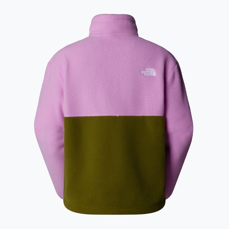 Női pulóver The North Face Yumiori 1/4 Zip erdei olajzöld/ sárkánygyümölcs 5