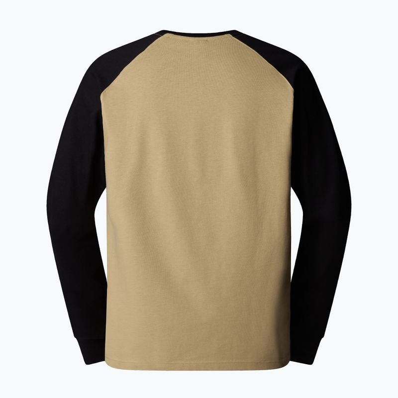 Férfi The North Face Heritage khaki kő/fekete hosszú ujjú ruha 2