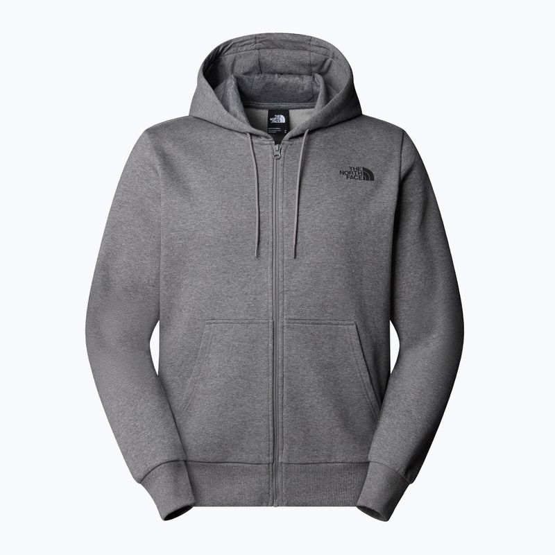 Férfi pulóver The North Face Simple Dome Full Zip kapucnis pulóver közepes szürke heather 5