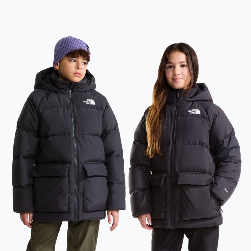 Gyermek pehelykabát The North Face Teen North Down Fleece Lined Short Parka tnf black 3