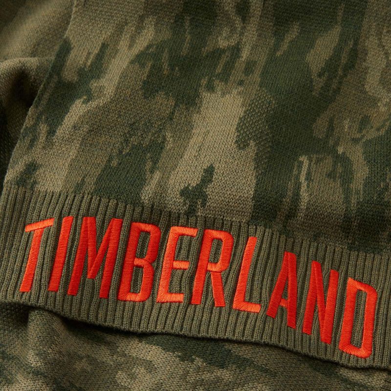 Férfi Timberland Camo Jacquard sál levél zöld 2