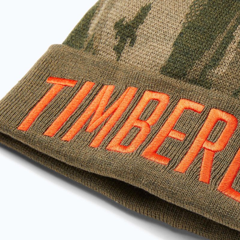 Férfi téli sapka Timberland Camo Jacquard Hat leaf green 2