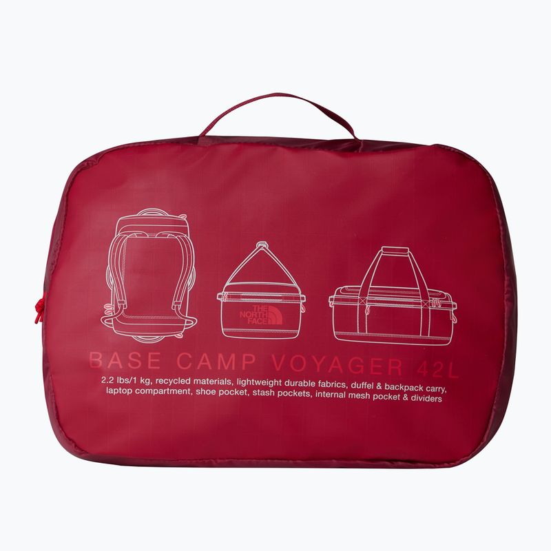 The North Face Base Camp Voyager Duffel 42 l cékla/vörös utazótáska 4