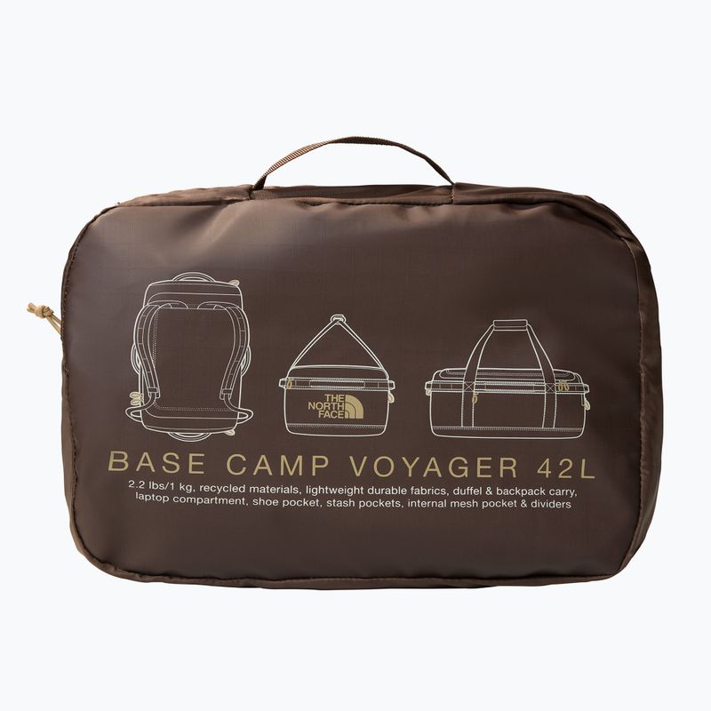 The North Face Base Camp Voyager Duffel 42 l füstös barna/khaki kő utazótáska 4