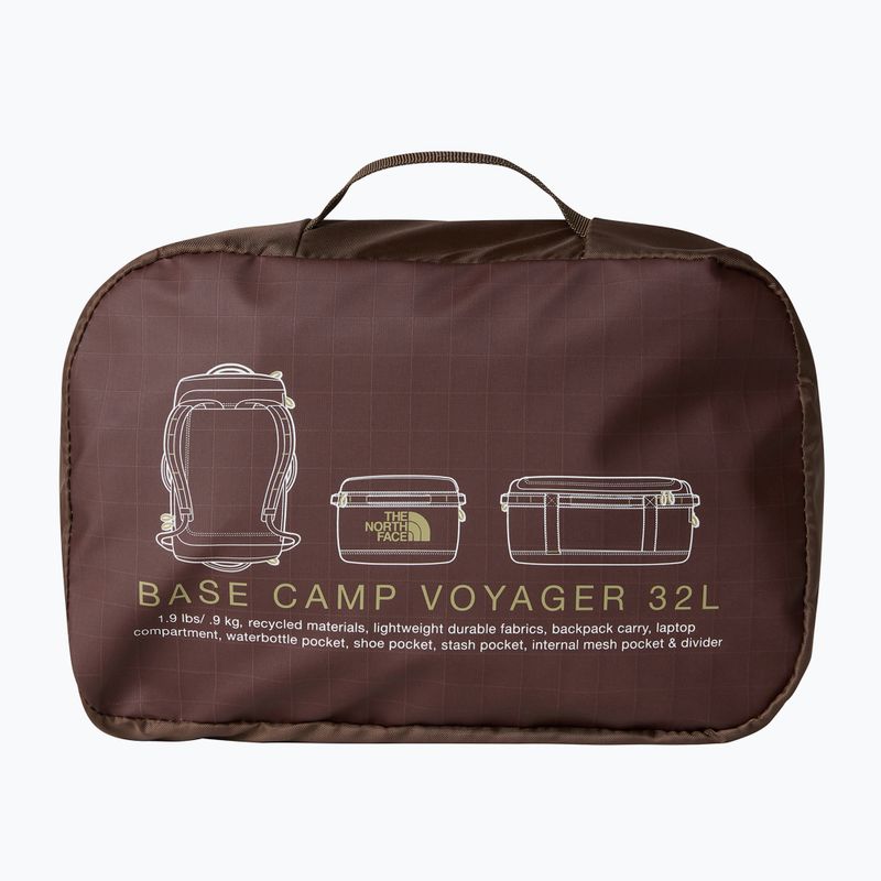 The North Face Base Camp Voyager Duffel 32 l füstös barna/khaki kő utazótáska 4