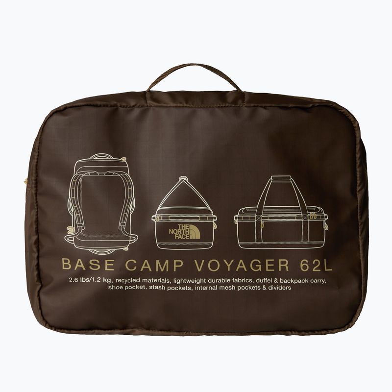 The North Face Base Camp Voyager Duffel 62 l füstös barna/khaki kő utazótáska 4
