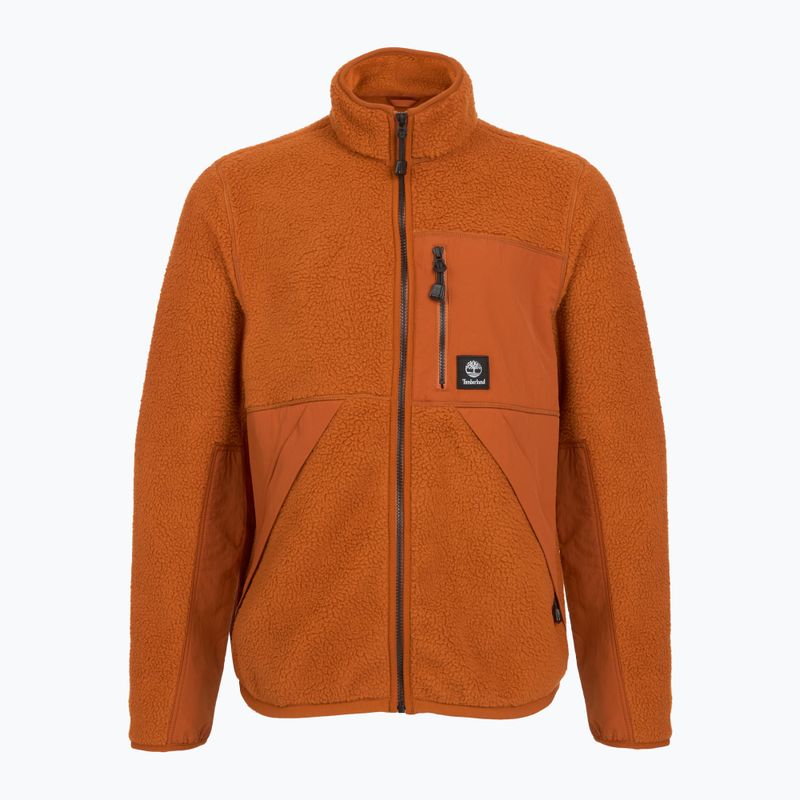 Férfi pulóver Timberland Sherpa Mix Media Fleece umber