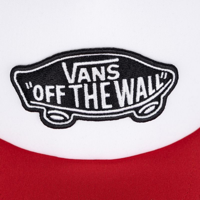 Férfi Vans Classic Patch Curved Bill Trucker versenysapka piros színben 3