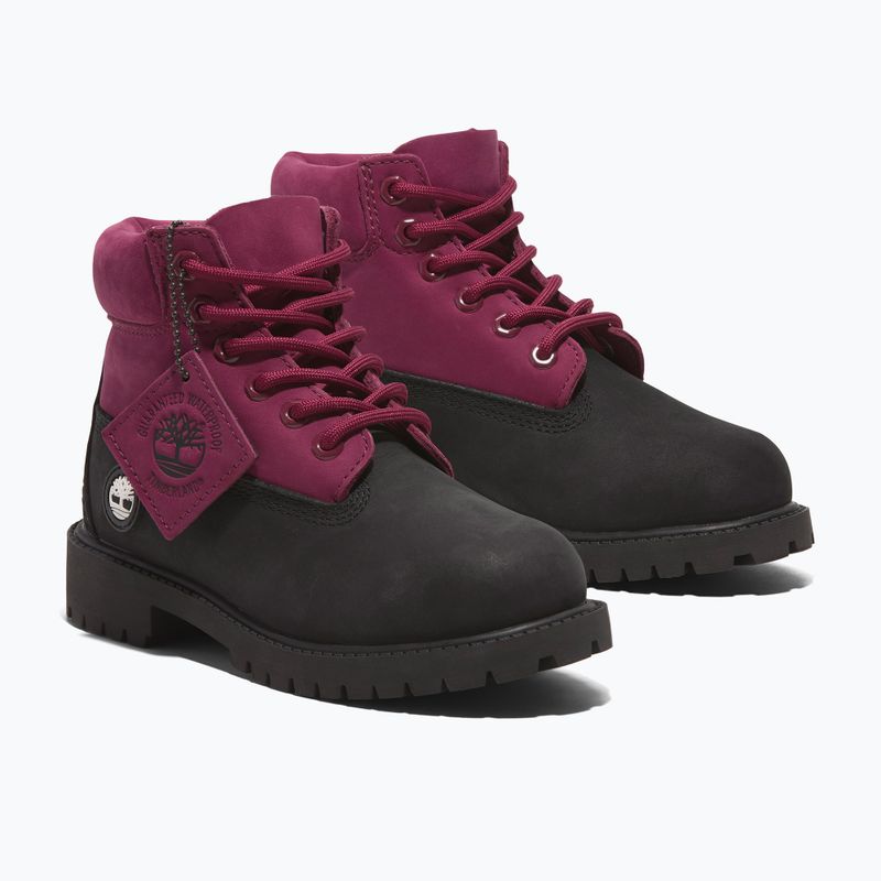 Gyerek cipő Timberland Premium 6 In Lace black nubuck/dark pink 8
