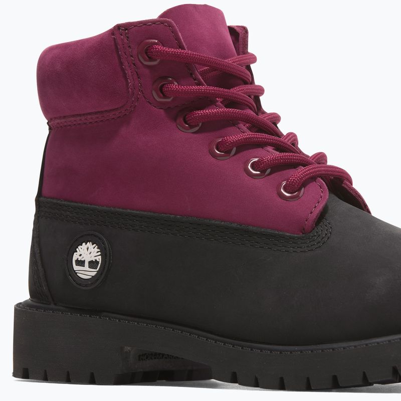 Gyerek cipő Timberland Premium 6 In Lace black nubuck/dark pink 15