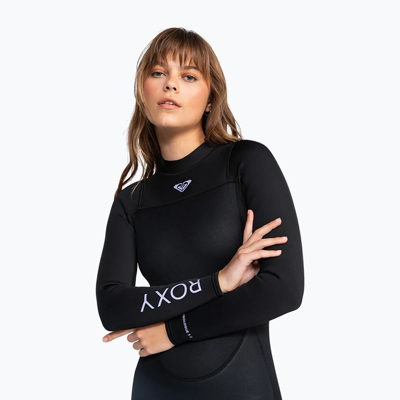 Női neoprénruha ROXY 3/2 mm Prologue Back Zip Flock black 4