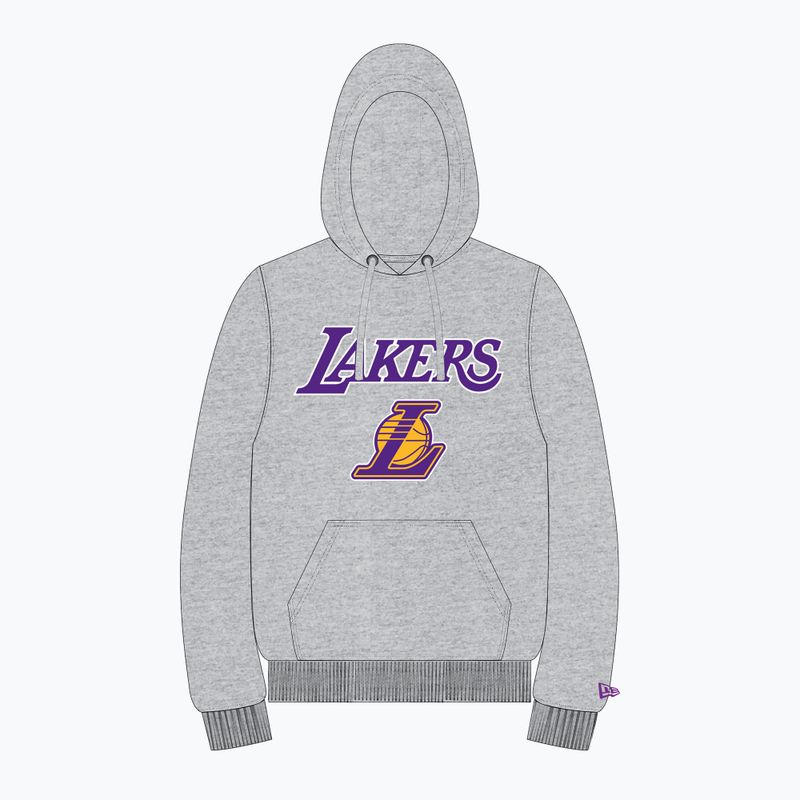 Férfi New Era NBA Regular Hoody Los Angeles Lakers gray med melegítőfelső 6