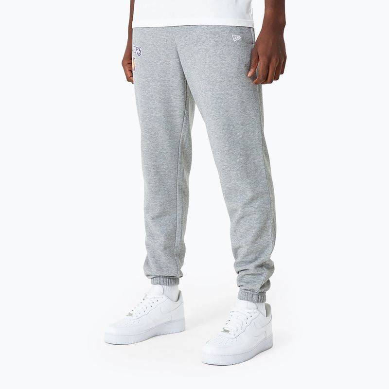 Férfi nadrág New Era NBA Essentials Jogger Los Angeles Lakers grey med 3