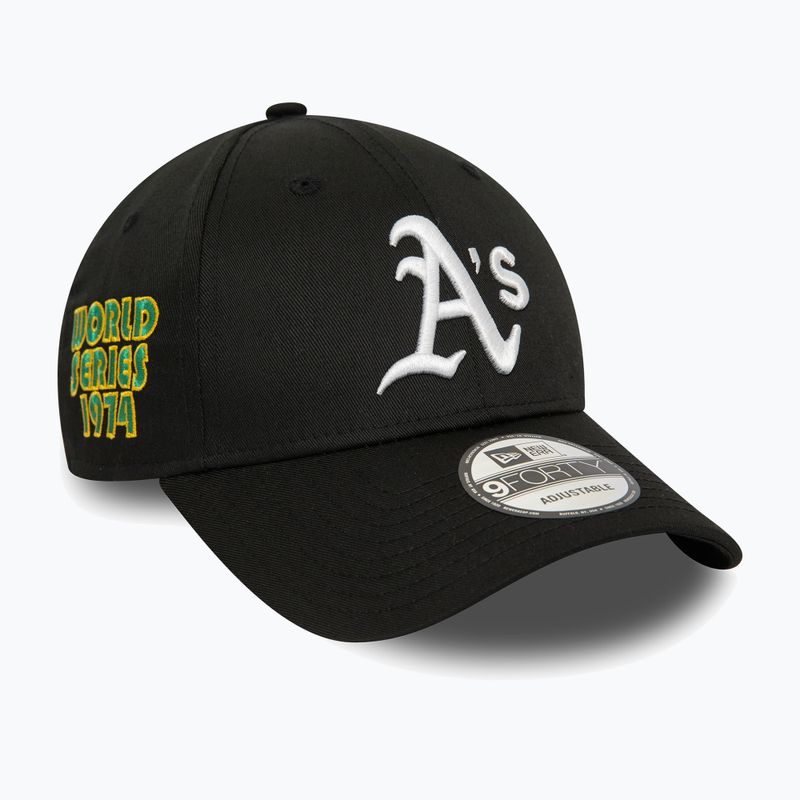 Férfi baseballsapka New Era Patch 9Forty Oakland Athletics black