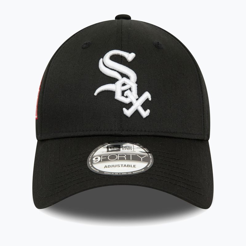 Férfi baseballsapka New Era Patch 9Forty Chicago White Sox black 3