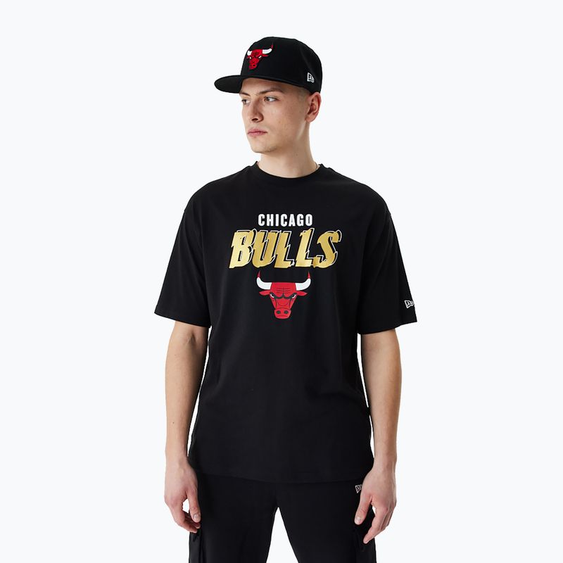 férfi póló New Era Team Script OS Tee Chicago Bulls black