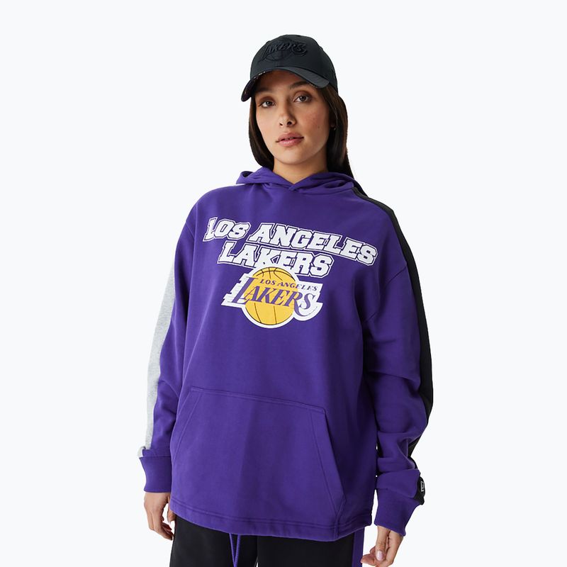 Férfi New Era NBA NBA Large Graphic OS Hoody Los Angeles Lakers pulóver lila 2