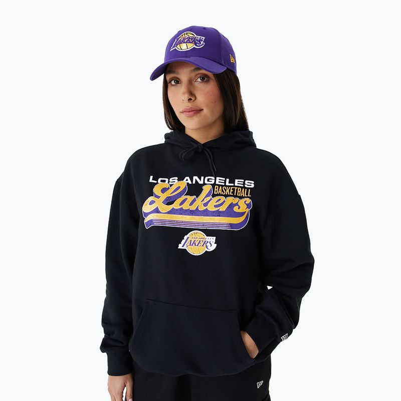 Férfi New Era NBA NBA Graphic OS Hoody Los Angeles Lakers pulóver fekete 2