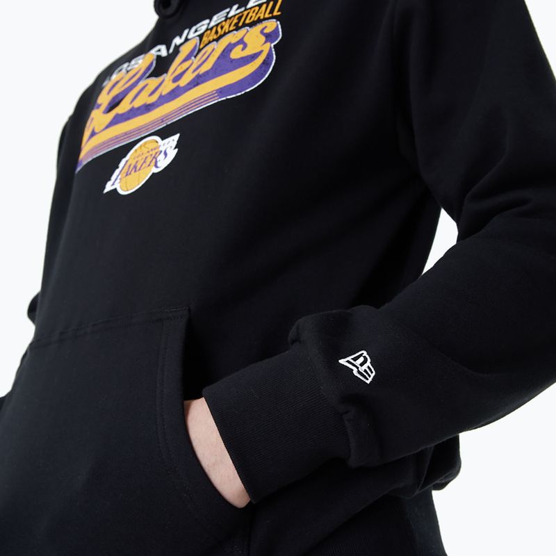 Férfi New Era NBA NBA Graphic OS Hoody Los Angeles Lakers pulóver fekete 5